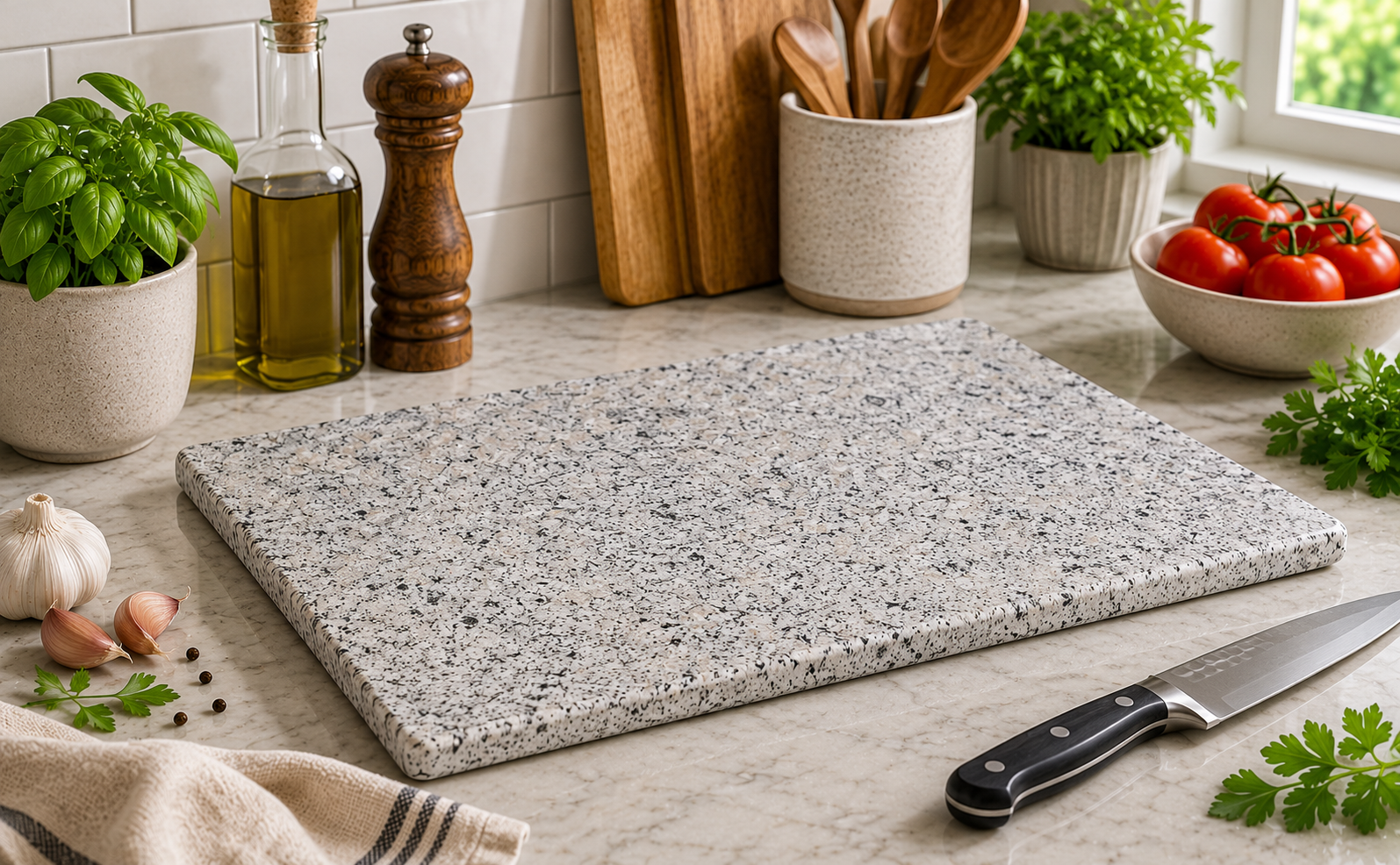 Natural Grey Granite Large Chopping Board