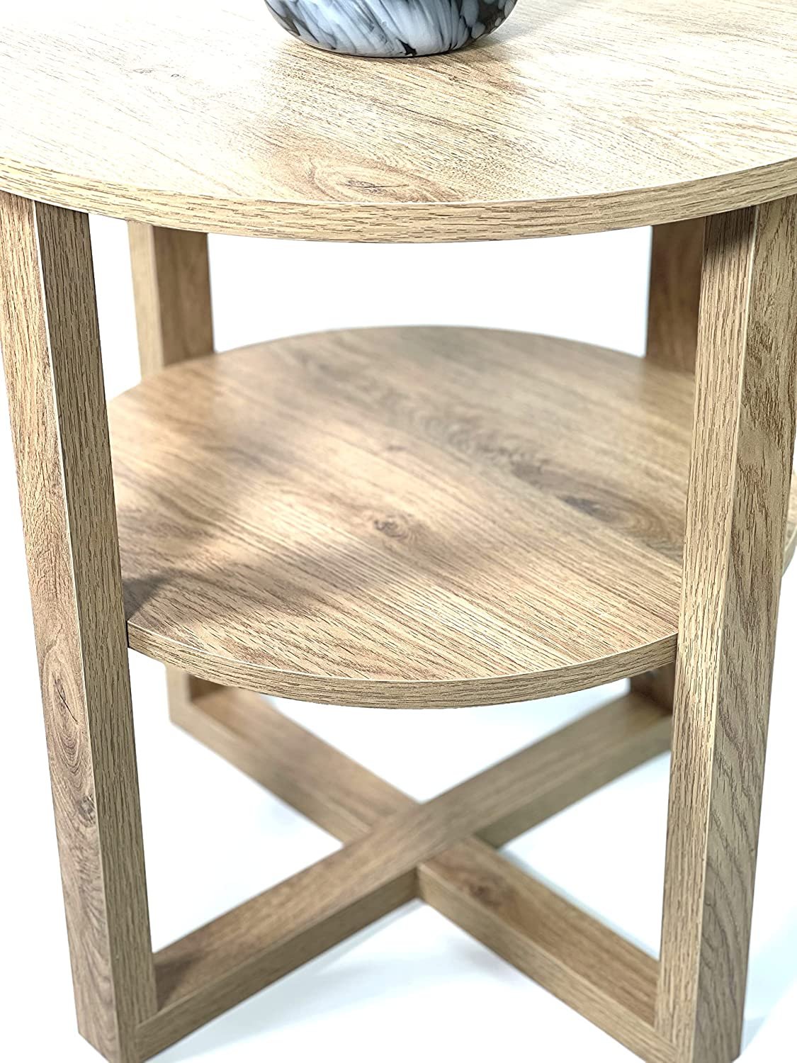 Solid Wood Oak Effect Side Table Coffee Wine Hallway Furniture Dylex