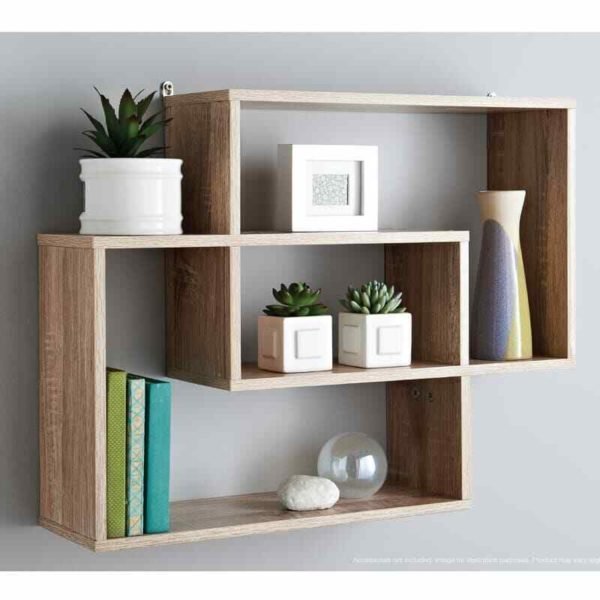 Lokken Oak Space Saving Multi Compartment Floating Wall Shelves Display Shelf Dylex - Oak Wall Shelves Uk Lokken Oak Space Saving Multi Compartment Floating Wall Shelves Display Shelf Dylex - Oak Wall Shelves Uk