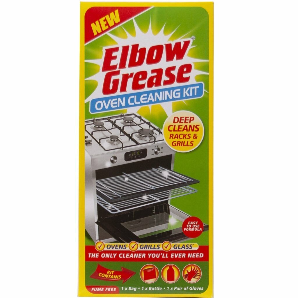 Elbow grease oven cleaning kit, deep cleans racks and grills, all in 1