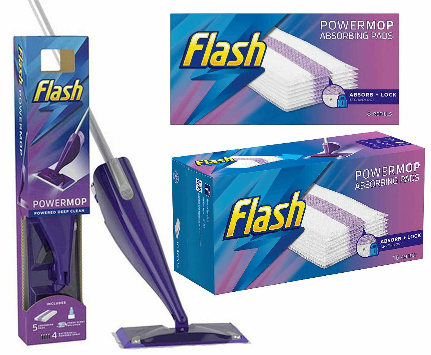 Flash Power Mop Starter Kit Dual Spray Mop For Any Type of Floor OR